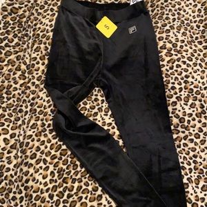 NWT Black Velour Fila Leggings Brand New